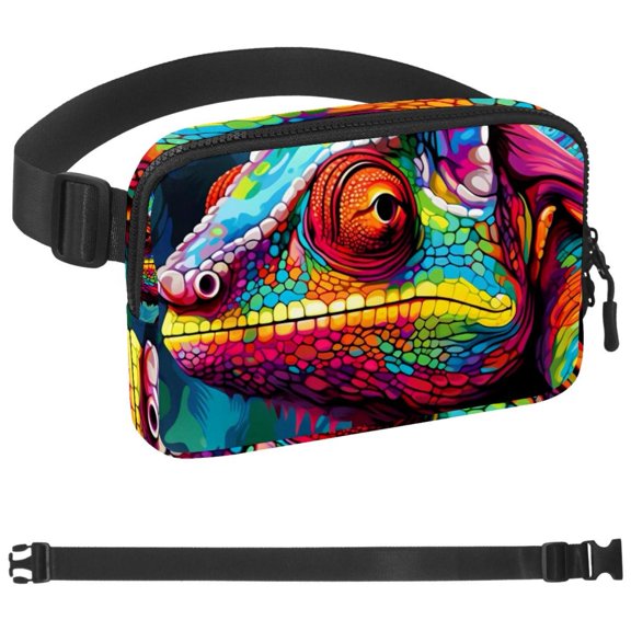 Chameleon Fanny Pack, Gifts for Enjoy Sports Festival Workout Traveling Running Casual Waist Pack