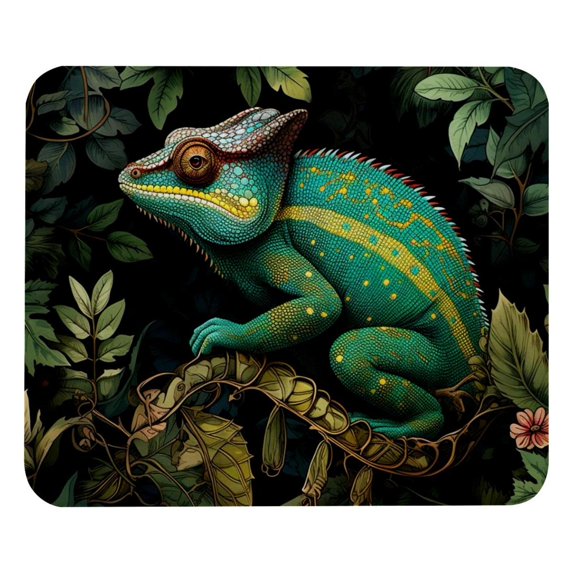 Chameleon Gaming Mouse Pad, Desk Mat, 8.3x9.8 Inch, Non-Slip Rubber Bottom, Printed, Suitable for Office and Gaming