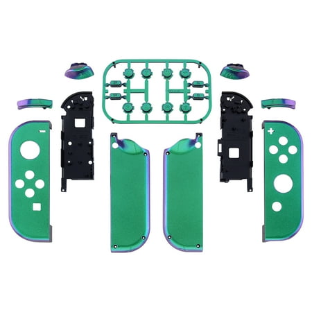 Chameleon Green Purple Replacement Housing Shell w/Full Set Buttons for Nintendo Switch/OLED Joycon