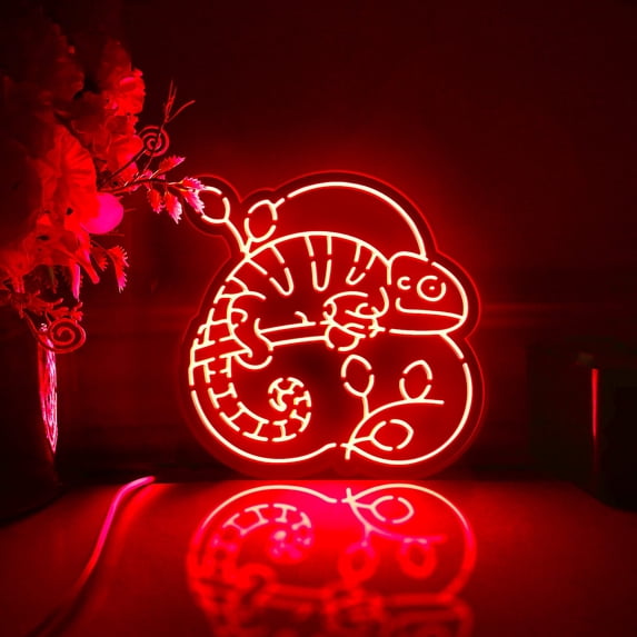 Chameleon Led Light Box, Dimmable Neon-Like Light Signs USB Power for Wall Decor Bedroom Decoration, RGB Light (WxH) 6"x6"