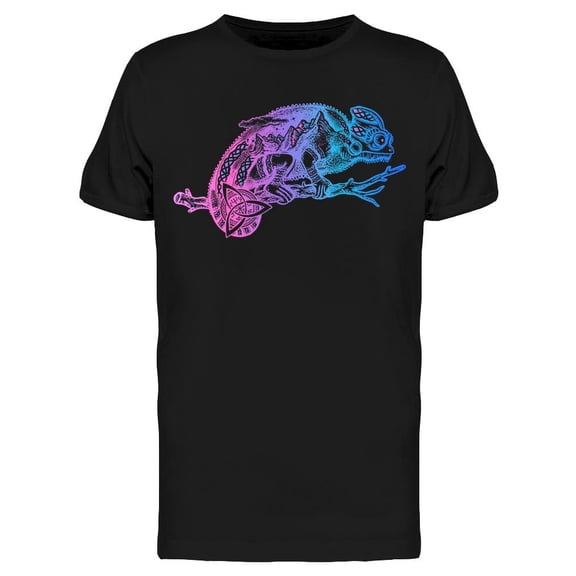 Chameleon Lizard Graphic T-Shirt Men -Image by Shutterstock, Male Small