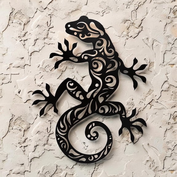 Chameleon Lizard Metal Wall Art Sculpture Decorative Garden Wall Decor