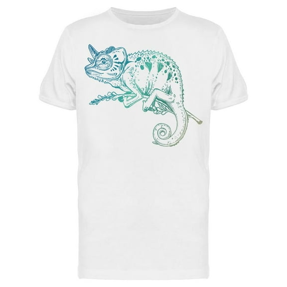 Chameleon Lizard Sketch T-Shirt Men -Image by Shutterstock, Male x-Large