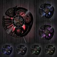 thumbnail image 1 of Chameleon Nursery Home Decor Wall Clock Reptile Exotic Pet Vinyl Record Wall Clock Chill Tribal Gecko Lizard Serpent Wall Art, 1 of 8
