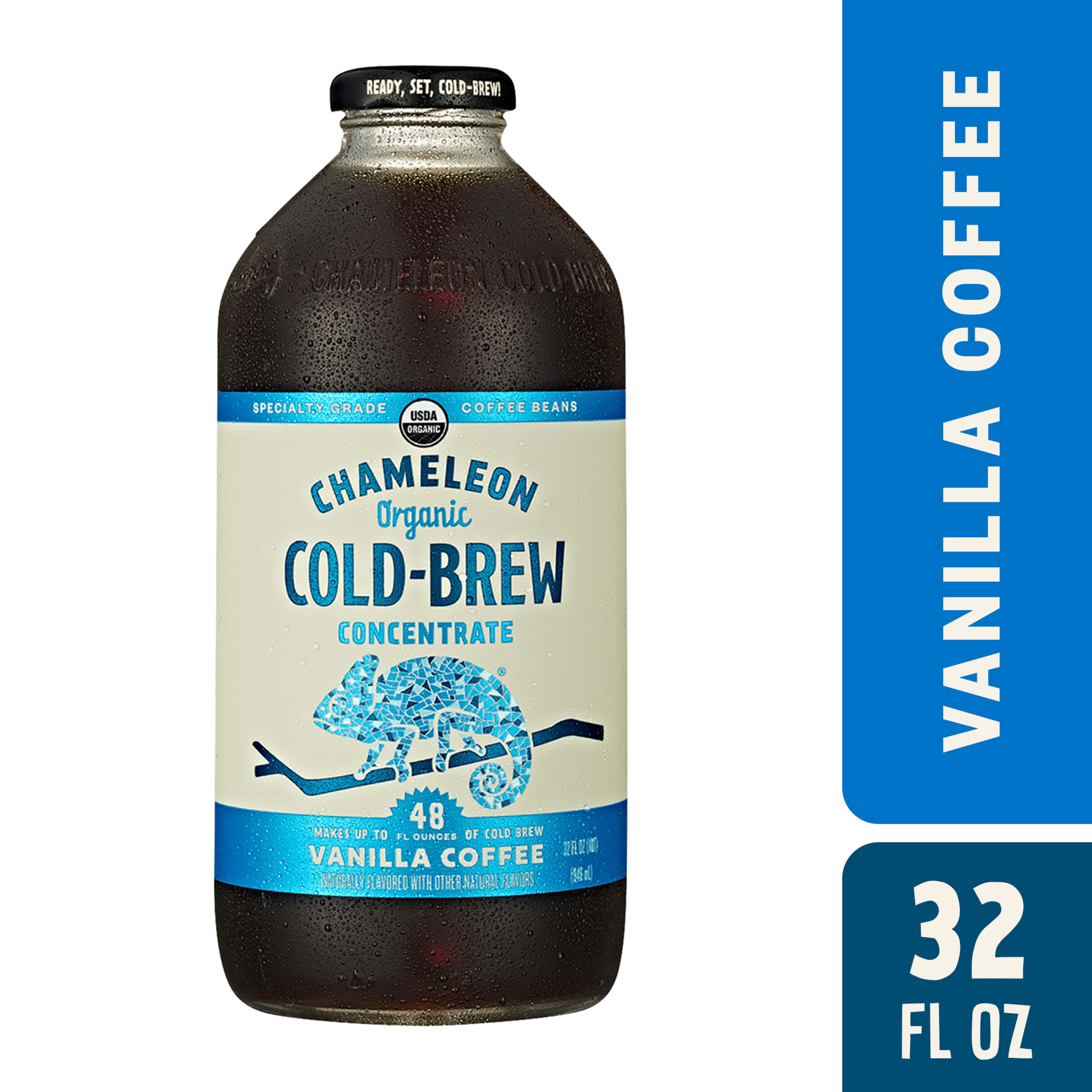 Chameleon Organic Vanilla Flavored Cold Brew Coffee Concentrate 32 fl oz