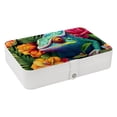 thumbnail image 1 of Chameleon Portable PU Leather Earring Organizer with Removable Compartment and Necklace Holder – Jewelry Stand Included, 1 of 6