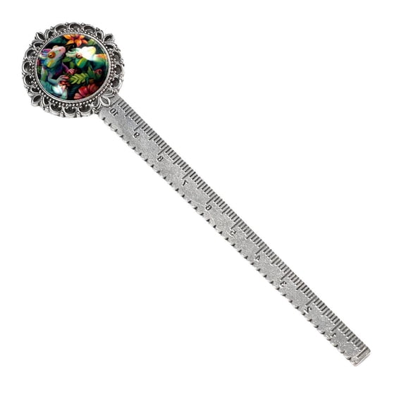Chameleon Reading Accessories: Vintage Silver Lace-Edged Bookmark for Book Lovers