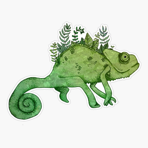 Chameleon Reptile Animal Art Vinyl Decal Sticker