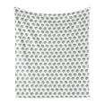 thumbnail image 1 of Chameleon Soft Flannel Fleece Blanket, Repetitive Animal on Branches Swirling Tail Pencil Sketch Pattern Print, Cozy Plush for Indoor and Outdoor Use, 50" x 70", Dark Grey and White, by Ambesonne, 1 of 5