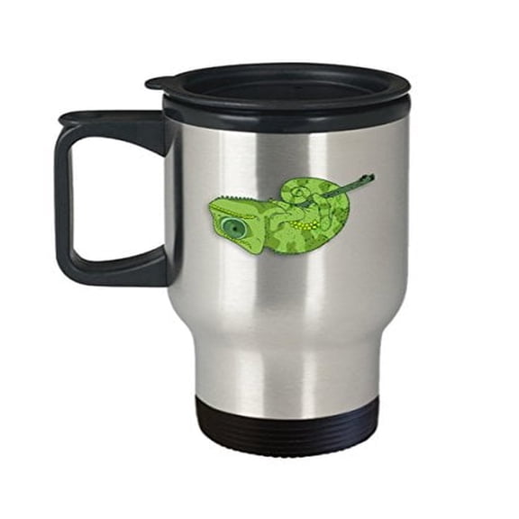 Chameleon Stainless Steel Travel Mug - 14 oz Lizard Gift Coffee Cup