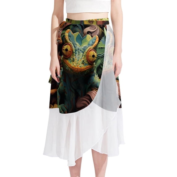 Chameleon Stylish Chiffon Summer Beach Dress - Women's Fashionable Polyester Strap Sun Dress