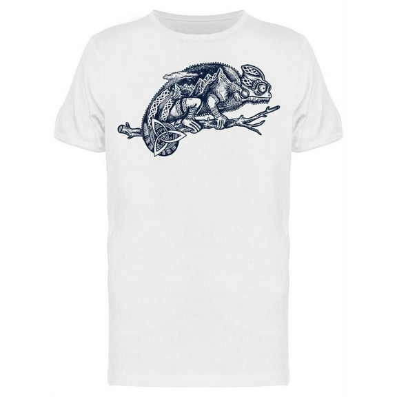Chameleon Tattoo Art Graphic T-Shirt Men -Image by Shutterstock, Male 3X-Large