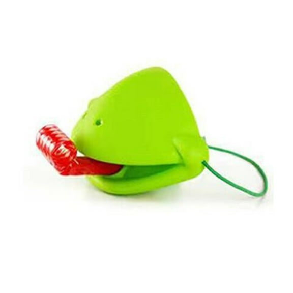 Chameleon Tongue Game, Frog Tongue Game with Blowing air, Lizard Party Blower Masks Insect Cardboard Included (Includ 1 * Frog Mask)