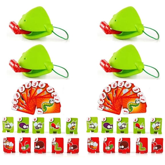 Chameleon Tongue Game, Fun Frog & Lizard Party Blower Masks with Insect Cardboard Included