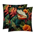 thumbnail image 1 of Chameleon Velvet Throw Covers Pillow Inserts - Set of 2 Decorative Pillows with Unique Patterns for Home Decor, Couch, Bed - 16x16, 18x18, 20x20 Inches, 1 of 6