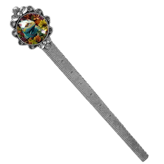 Chameleon Vintage Silver Lace-Edged Bookmark: a Stylish Gift for Readers and Book Lovers with a Touch of Elegance - Reading Accessory and Book Essential