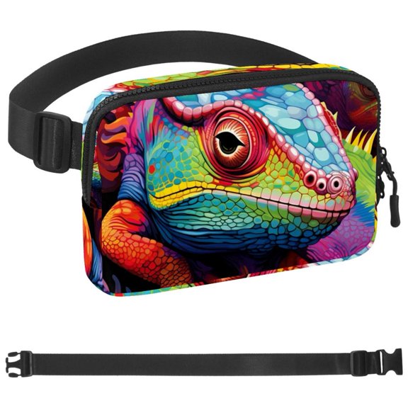 Chameleon Waist Pack for Running Fanny Pack for Women and Men Crossbody Belt Bag Bum Bag with Adjustable Strap for Sports