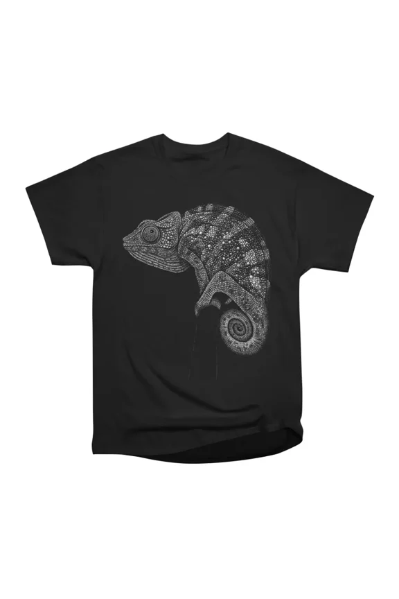 Chameleon lizard ink illustration T-Shirt Tee Gift For Him Merch For Her Apparel For Frien