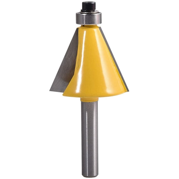 Chamfer Cutter, Tungsten Carbide End, 1/4 Inch Shank, Wood End Mill - 5 Degree