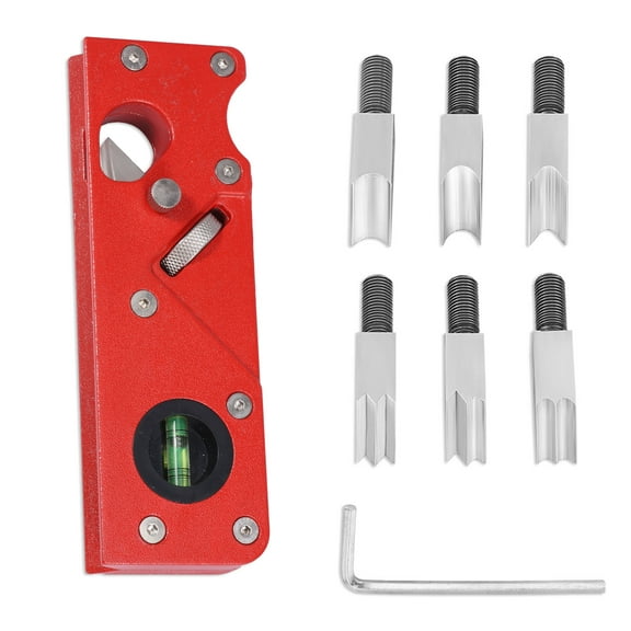 Chamfer Plane Adjustable Woodworking Hand Planer with 6 Cutter Head Efficient Wood Chamfer Plane for Professional Woodworker Beginner Craftsmen