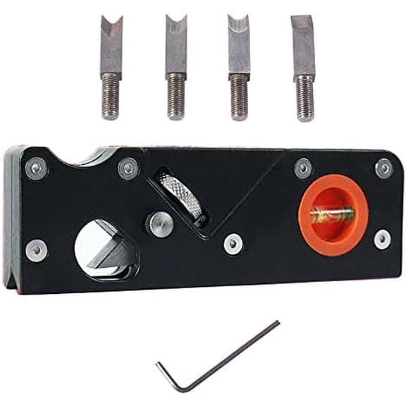 Chamfer Plane for Wood,Woodworking Hand Planer for Quick Edge Planing and radian Corner Plane Trimming,Four siaeTypes of Cutter Heads,Woodworking Tools for Professional Woodworkers and Beginners