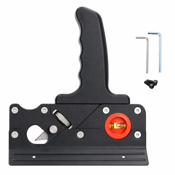 Chamfer Plane Woodworking Hand Planer (6.69 inches / 17 cm) for Quick Edge Planing and Corner Trimming Black