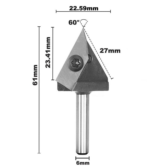 Chamfering 60 Degree VShaped Router Bit Woodworking Engraving Milling