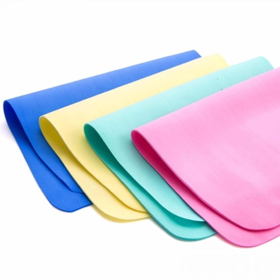 Chamois Cloth for Car Cleaning- 4 Packs Mini Car Shammy Towel - 11.8" x 7.87" - Super Absorbent Reusable Shammy Cloth for Car - Scratch-Free (Random Color)