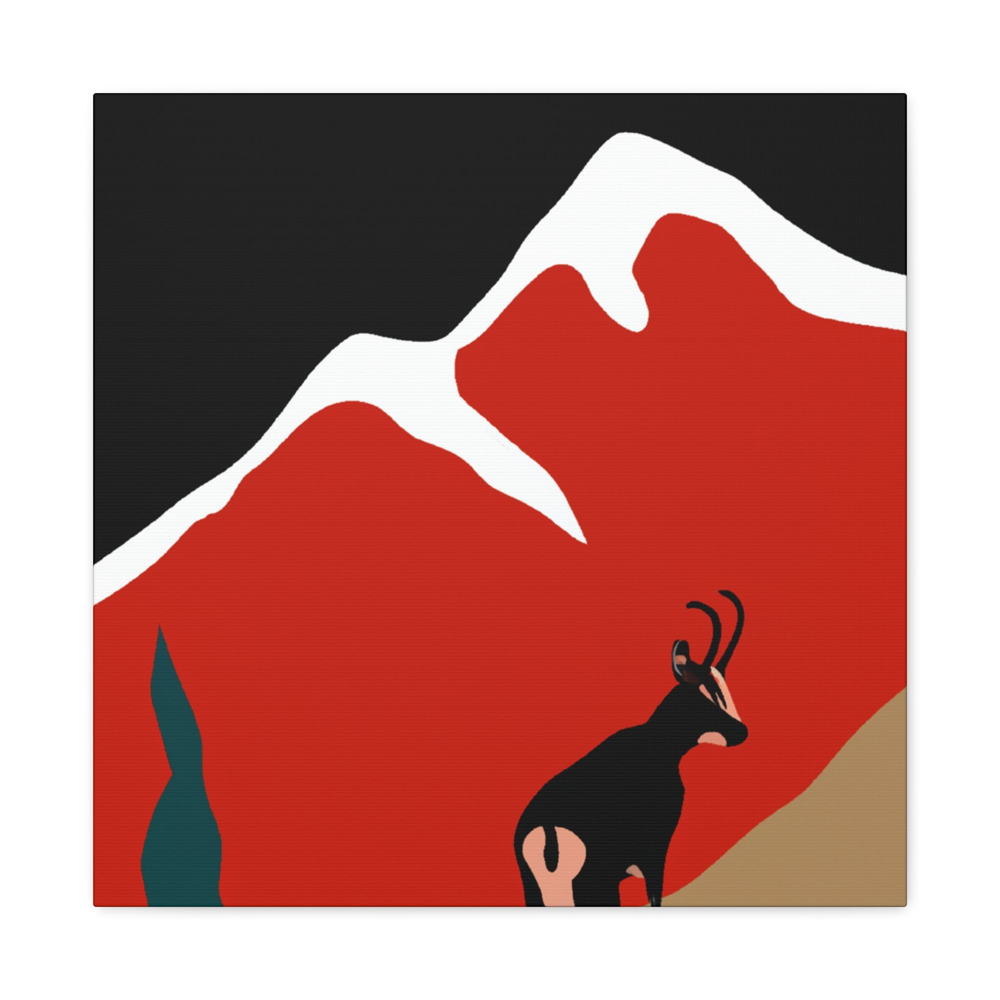 Chamois in Minimalism. Canvas