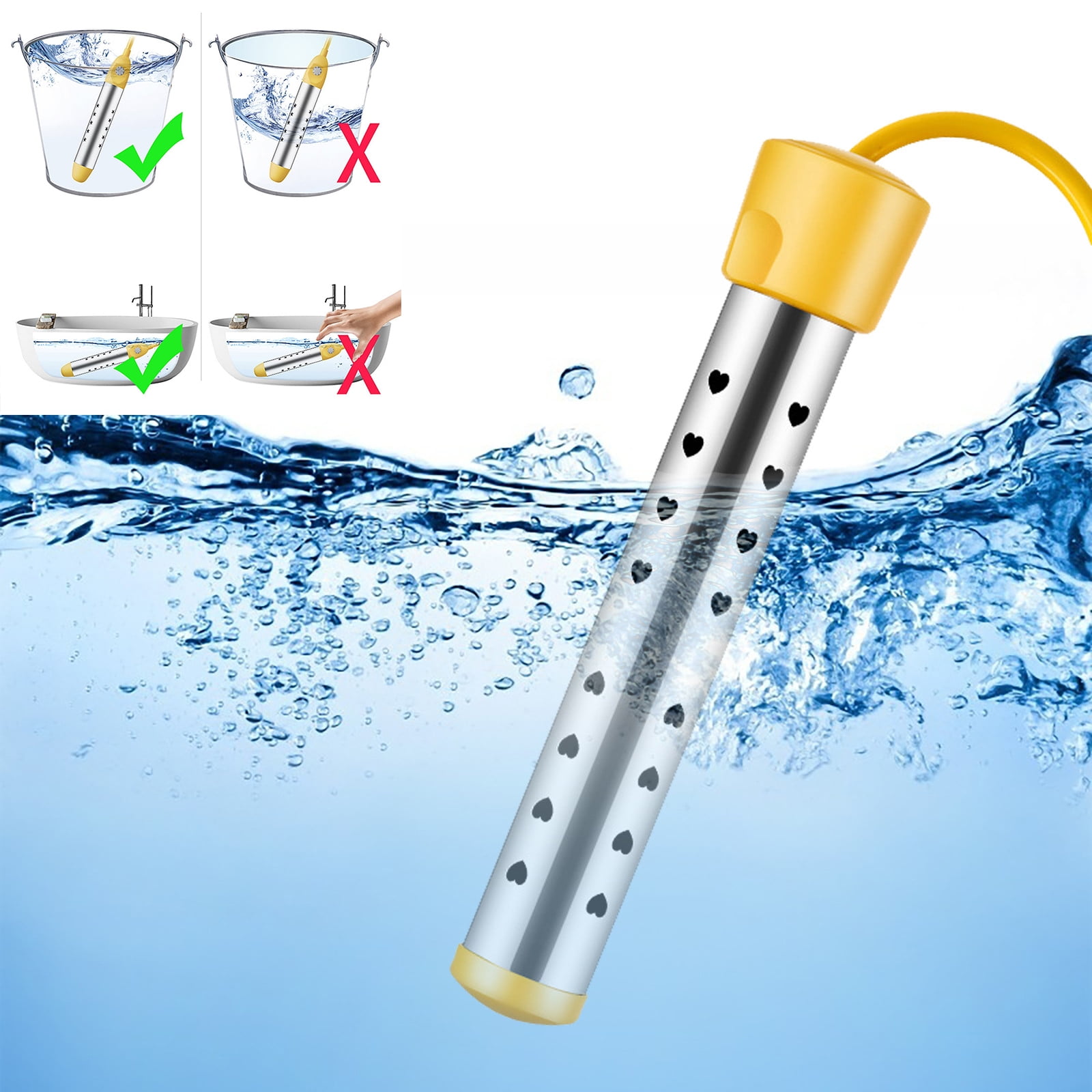 Chamoist 1500W Water Trough Heater for Indoor and Outdoor,Immersion