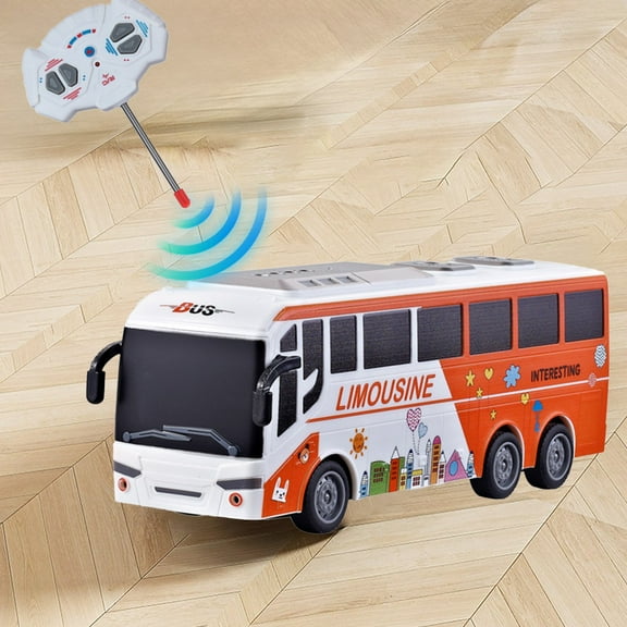 Chamoist Car Toys,Pull Back Cars and Trucks Play Vehicles,Play Vehicles Toy,Christmas Toys,Four Way LED Simulation Bus Travel Bus Remote Control Bus Toy Car Model Toy