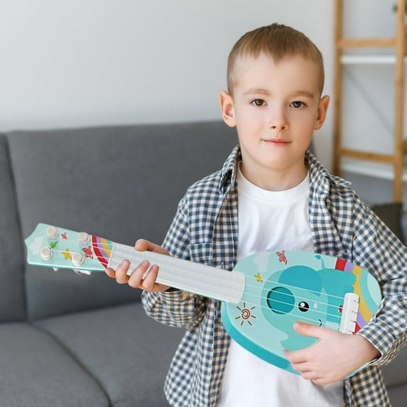 Chamoist Guitar Toy,Classical Ukulele Guitar Musical Instrument,Guitar Musical Toy,Kids Ukulele Guitar Toy for Musical Educational Toy with Nylon Strings Portable Durables Mini Guitar for Beginners