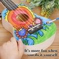 thumbnail image 1 of Chamoist Guitar Toy,Classical Ukulele Guitar Musical Instrument,Kids Toy Ukulele, Kids Guitar Musical Toy,Ukulele Diy Small Guitar Kindergarten Handmade Material Bag Painted Wooden Graffiti Gift, 1 of 9