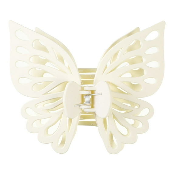 Chamoist Hair Claw Clips, White