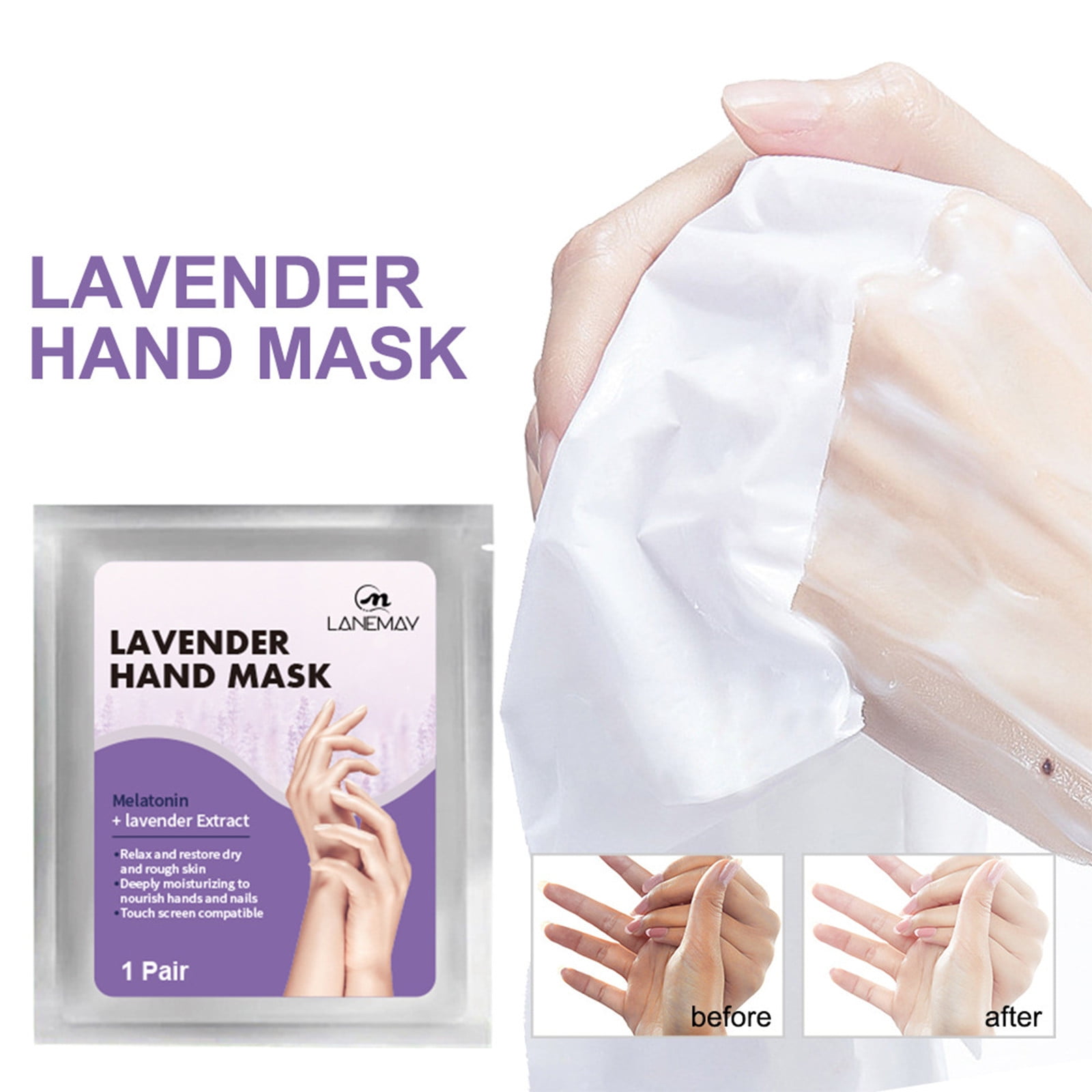 Chamoist Hand Masks Beauty,Hand Masks Moisturizing Glove,Lavender Hand And Foot Membrane