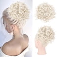thumbnail image 1 of Headband Wigs Human Hair,Wig Hair Wraps High Temperature Silk Small Curly Hair Wraps Drawstring Messy Hair Wraps Elastic Net Pull Ponytail Rope Curly Hair, 1 of 1