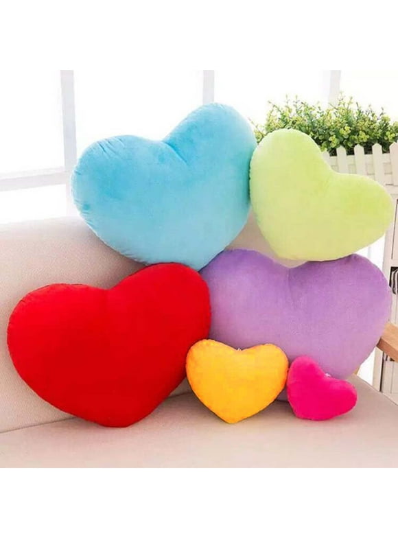Chamoist Heart Pillow Fluffy Heart Shaped Throw Pillows Super Soft Heart Throw Pillow Outdoor Indoor Decorative Pillows,Valentines Day,Thanks Giving Days,Valentine's Day Decorative for Home Bed Couch