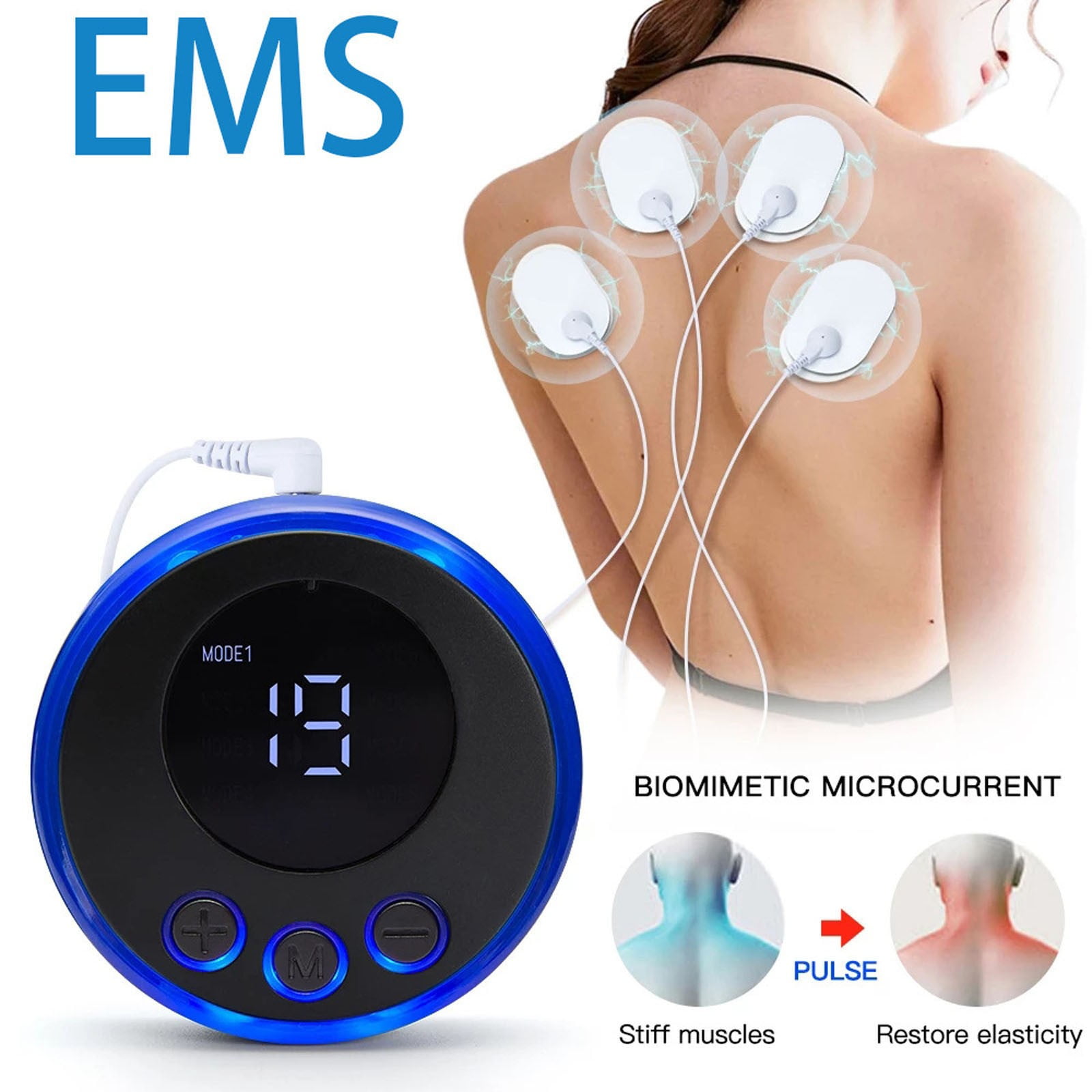 Chamoist Microcurrent Facial Device,Electric Face Massager ,With Patch