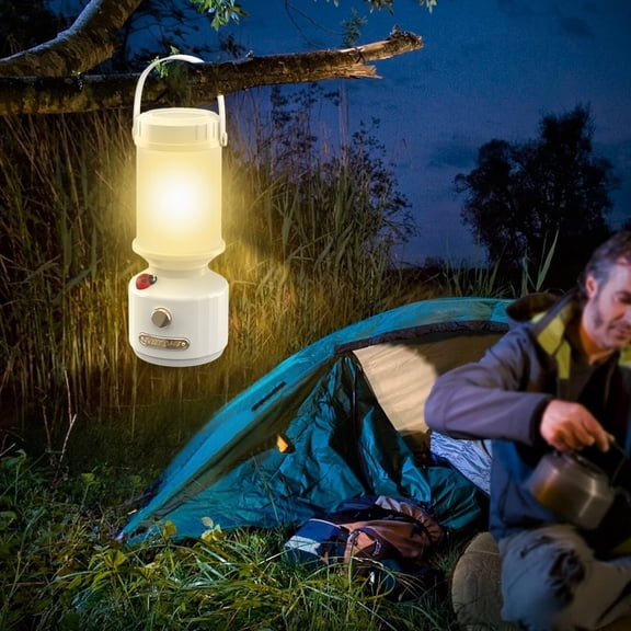 Portable LED Camping Lantern Lightweight Waterproof Solar USB Rechargeable LED Flashlight Survival Kits for Indoor Outdoor Home Emergency Light Power Outages Hiking Camping Essentials