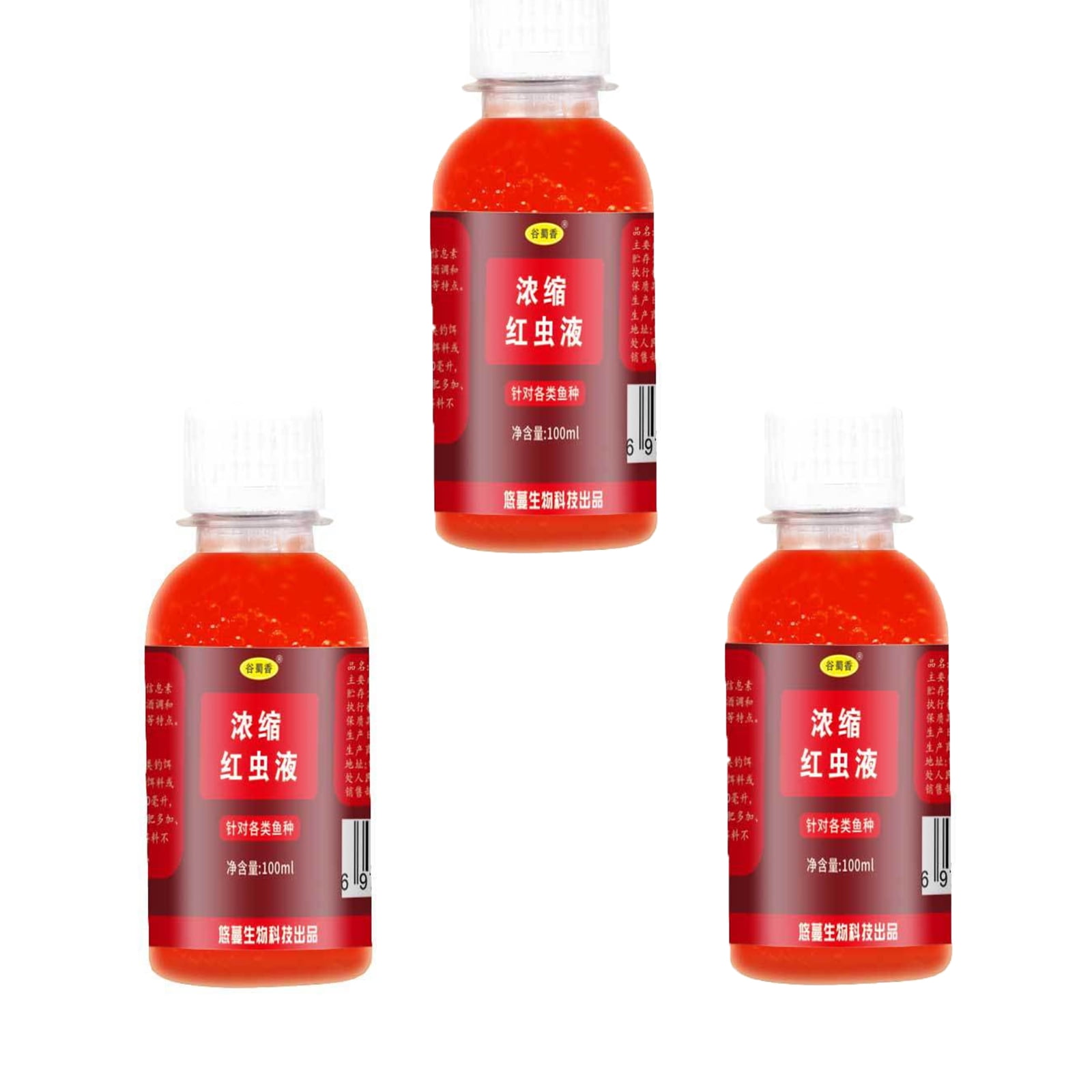 Chamoist Red40 Fishing Liquid,Fish Attractant,Red Worm Scent Fish  Attractants For Baits,Strong Fish Attractant High Concentrated Red Worm Liquid  Bait Fish Additive,Red Worm Fish Scent Enhancer,100ml 