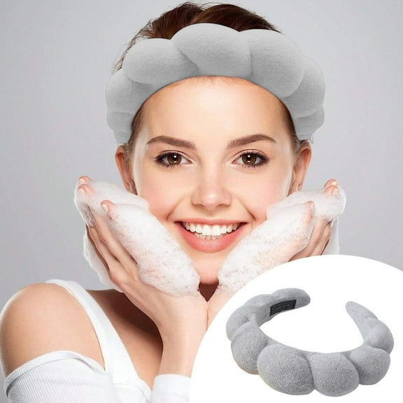 Skincare Headbands for Women,Headband for Washing Face,Spa Headband for Women Sponge Headband for Washing Face Clouds Soft Hairband Makeup Headbands for Women Girls Shower Makeup Skincare