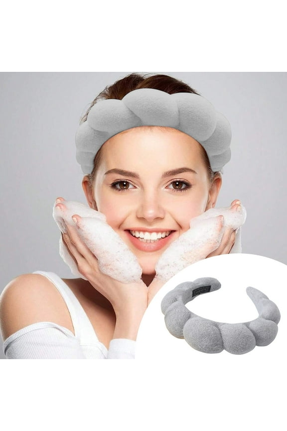 Skincare Headbands for Women,Headband for Washing Face,Spa Headband for Women Sponge Headband for Washing Face Clouds Soft Hairband Makeup Headbands for Women Girls Shower Makeup Skincare