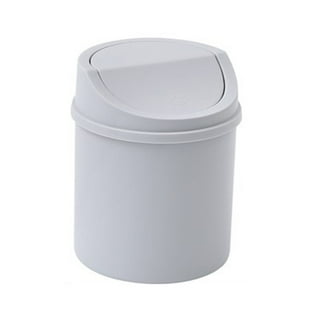 Toddmomy Mini Desktop Trash Can with Lid Tiny Garbage Can Metal Rubbish Bin  for Home Office Countertop