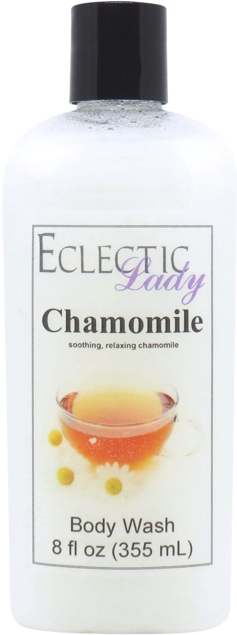 Chamomile Body Wash by Eclectic Lady, Liquid Shower Gel for Women and Men, 8 Ounces