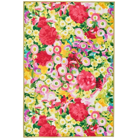 Dash & Albert Chamomile Cluster Machine Washable Rug, 5' x 8', Multi