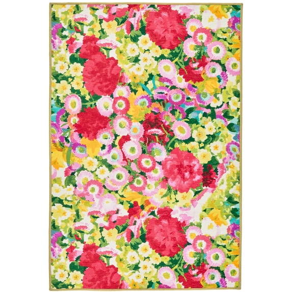 Dash & Albert Chamomile Cluster Machine Washable Rug, 8' x 10', Multi