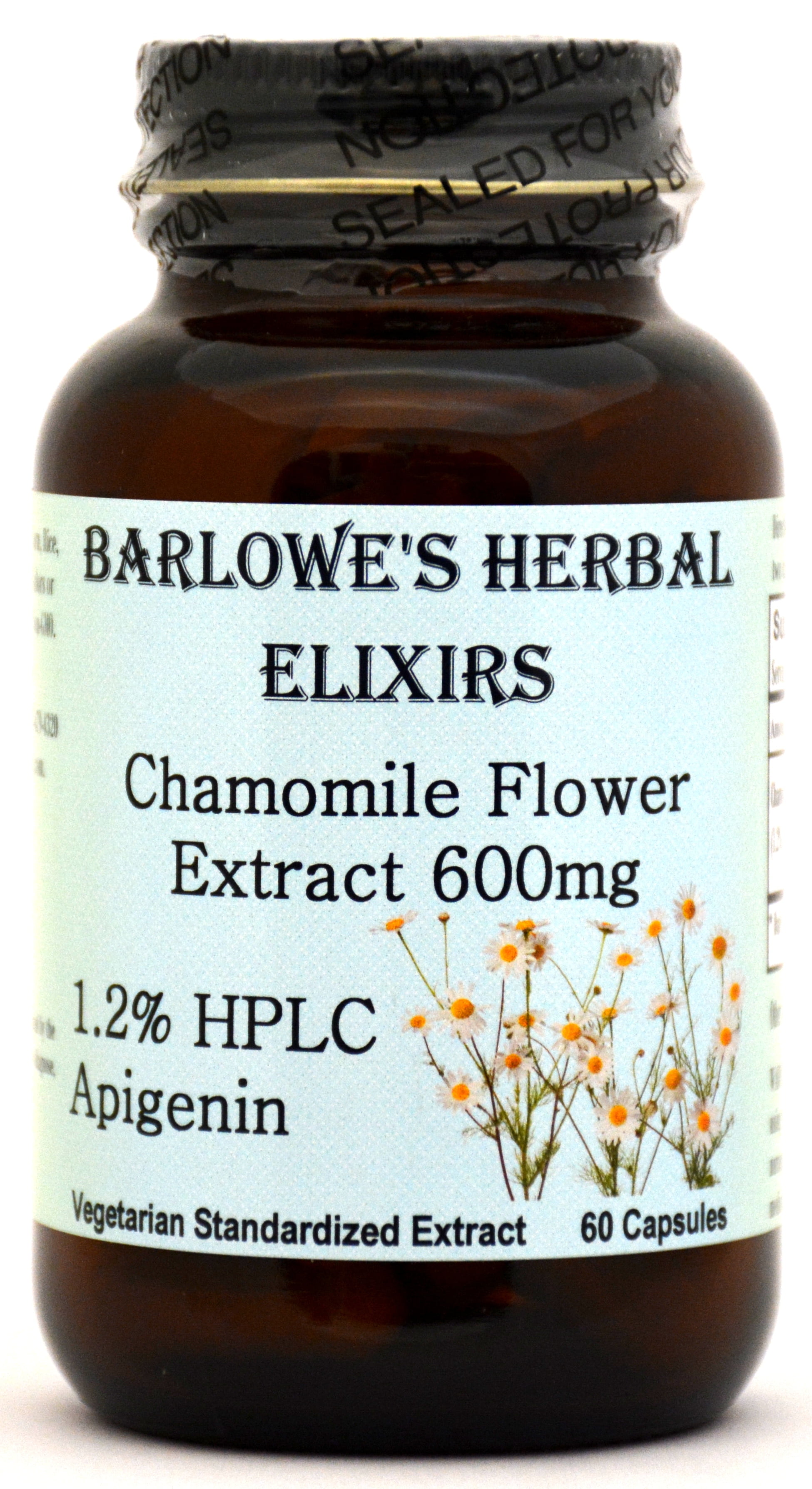 Chamomile Extract 1.2 Apigenin 60 600mg VegiCaps Stearate Free