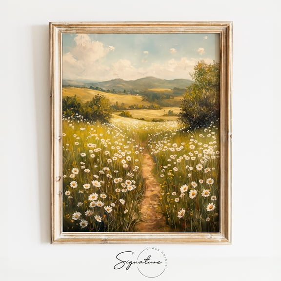 Chamomile Field, Wildflowers In Bloom, Rustic Summer Meadow Art, Nature Wall Decor, Countryside Landscape, 929 Home Decor, 12x18 UNFRAMED