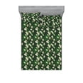 thumbnail image 1 of Chamomile Fitted Sheet & Pillow Sham Set, Garden Scene Daisies Sunny Weather Summer Season Love Blurred Effect, Decorative Printed 3 Piece Bedding Decor, King, Forest Green Marigold, by Ambesonne, 1 of 2