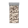 thumbnail image 1 of Chamomile Fitted Sheet & Pillow Sham Set, Vintage Design Monochrome Minimalist Daisy Pattern on Earthy Colored Backdrop, Decorative Printed 2 Piece Bedding Decor, Twin, Taupe Eggshell, by Ambesonne, 1 of 2